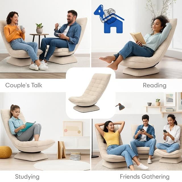 360 Swivel Adjustable Floor Chair — photo 3 of 10