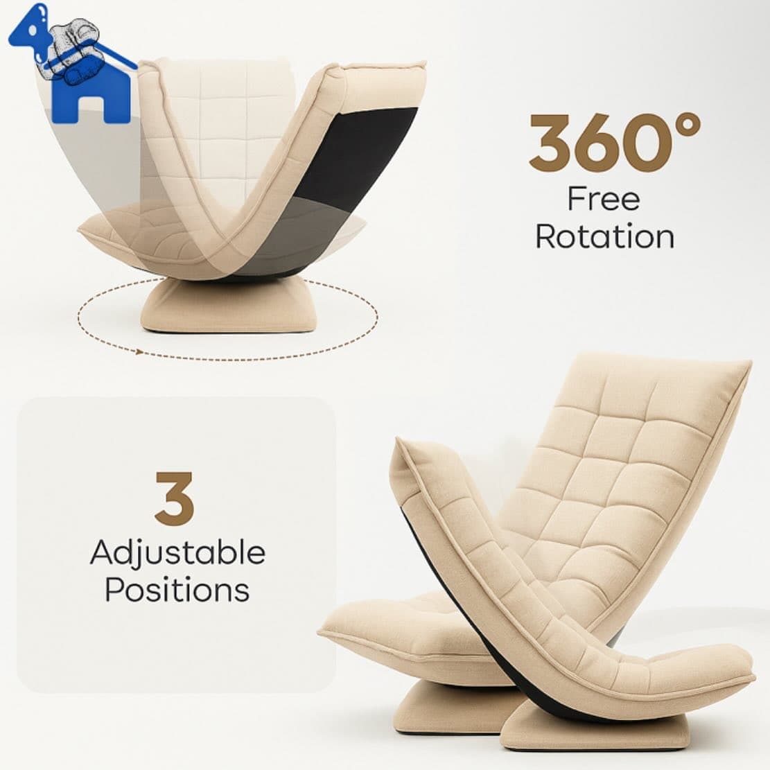 360 Swivel Adjustable Floor Chair — photo 6 of 10