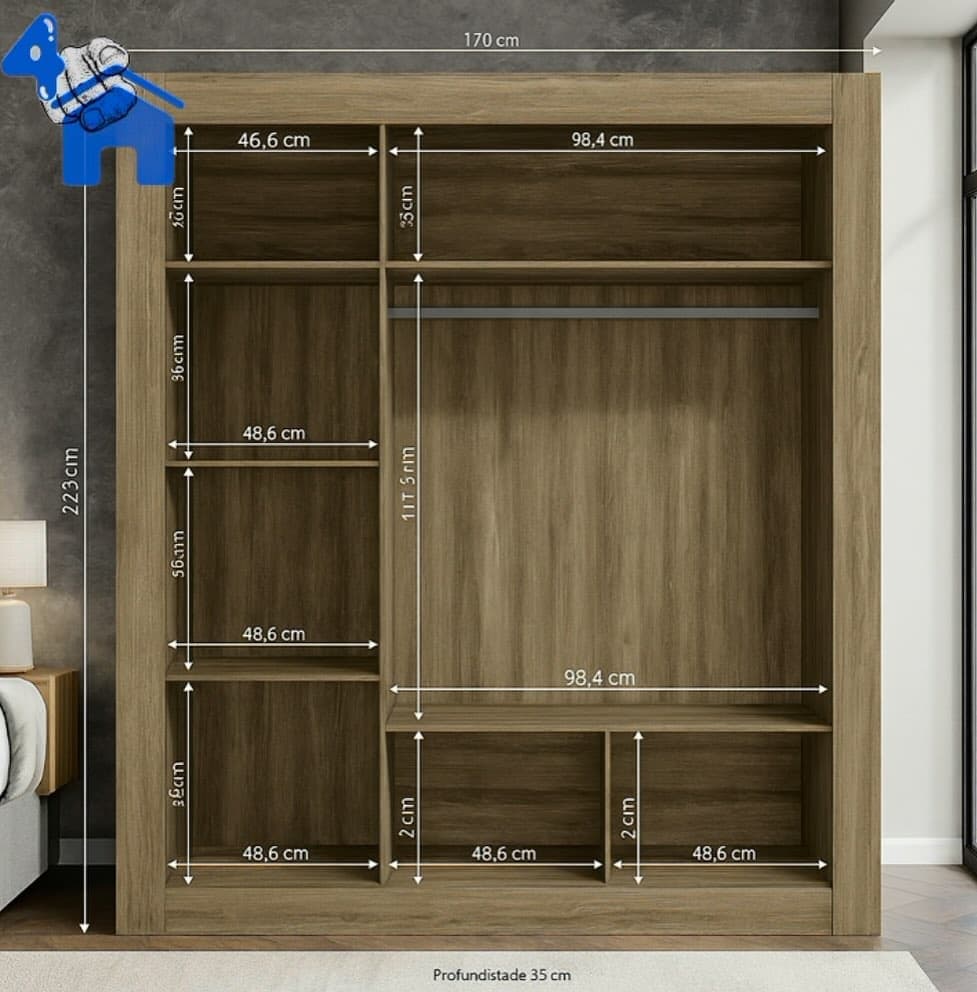Wood Wardrobe Closet — photo 4 of 6