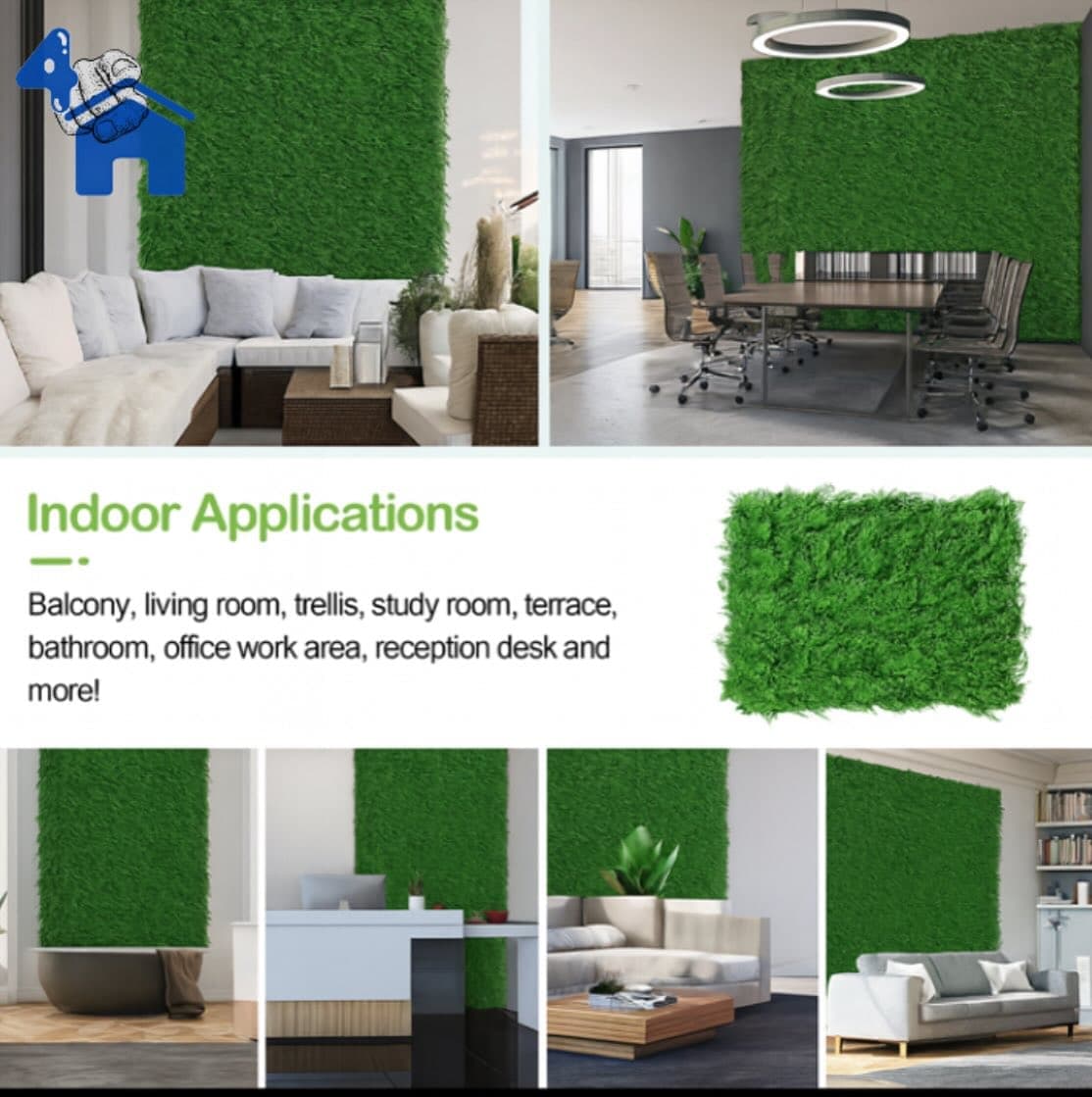 Artificial Greenery Panels 60x40cm - Fern Design — photo 5 of 7