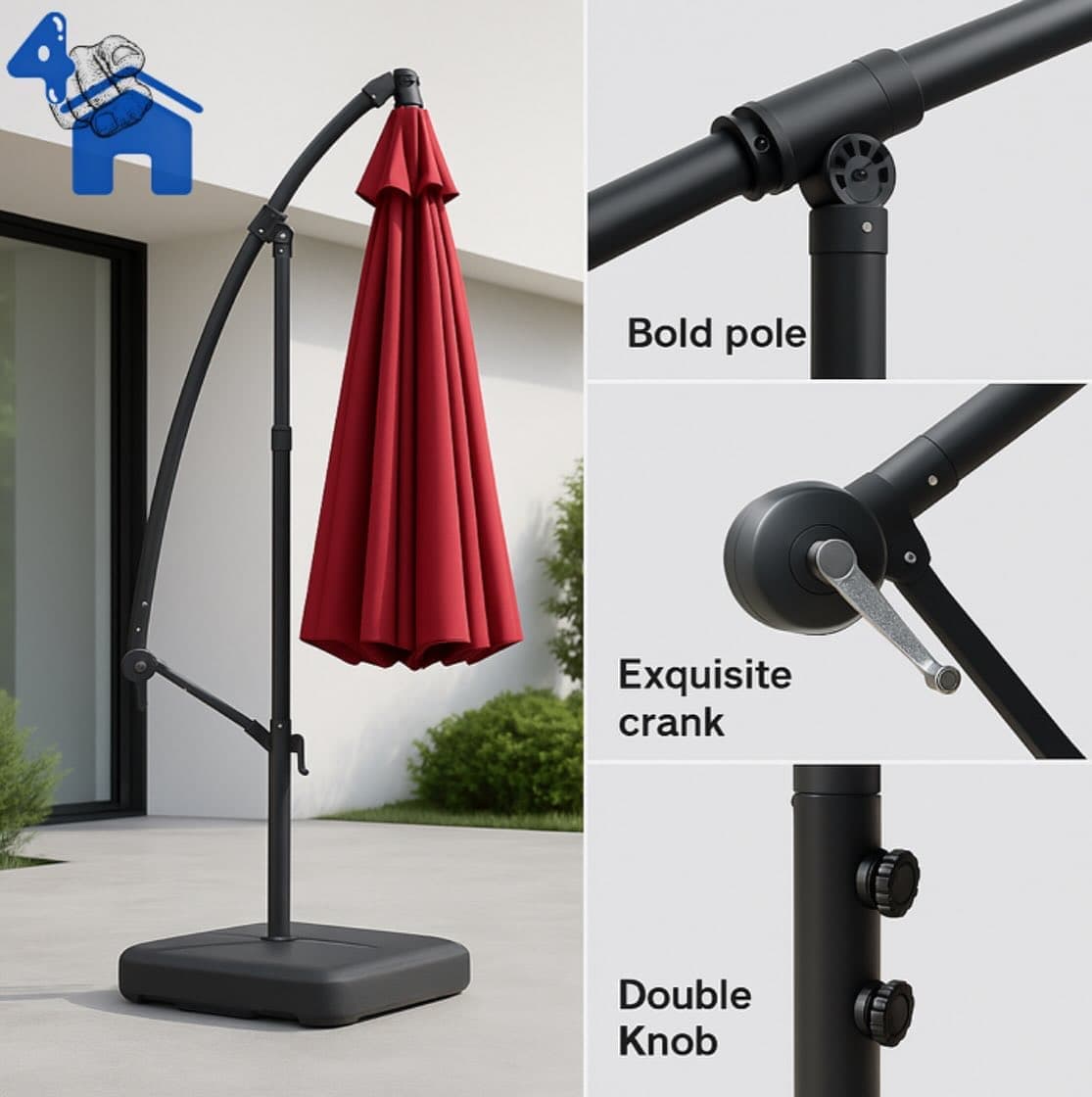 Cantilever Patio Umbrella 2.7m (9ft) — photo 4 of 7