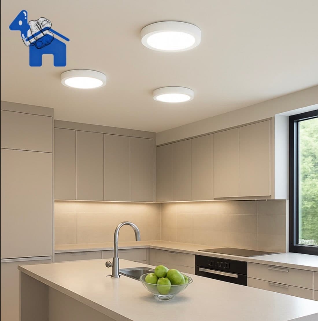 18W 8" Round Surface-Mounted LED Ceiling Light — photo 4 of 8