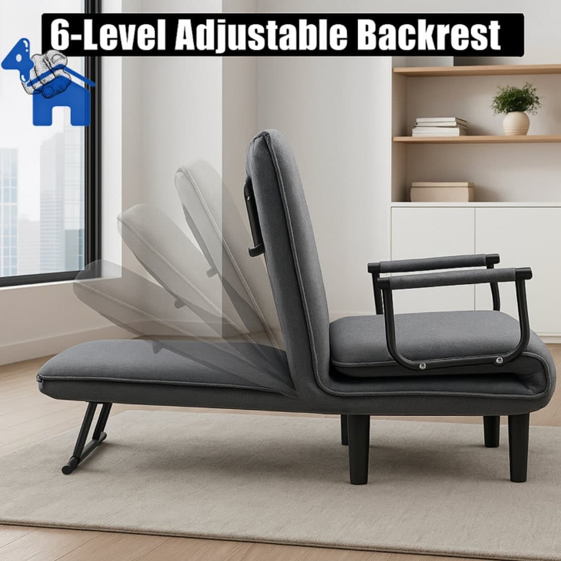 Convertible Sleeper Chair Bed - 4-in-1 Sofa Lounger — photo 2 of 7