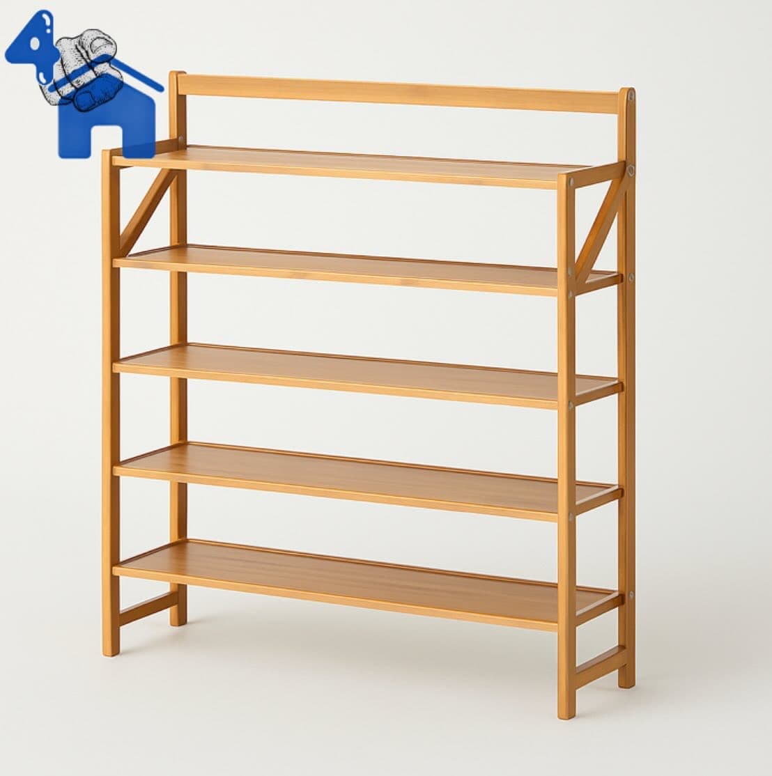 Foldable Multi-Tier Bamboo Shoe Rack — photo 1 of 6