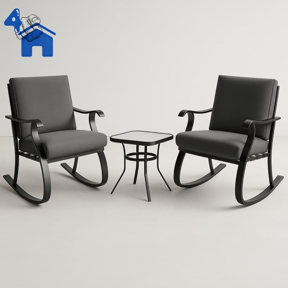 Gramercy Steel 3-Piece Rocking Bistro Set — photo 1 of 6