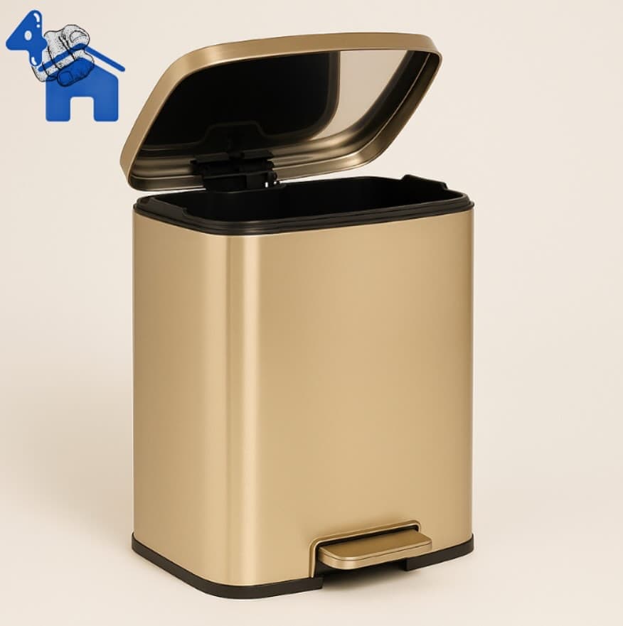 LuxeStep 30L Pedal Trash Bin (Gold) — photo 1 of 4