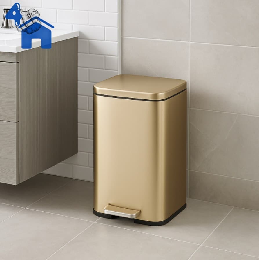LuxeStep 30L Pedal Trash Bin (Gold) — photo 2 of 4