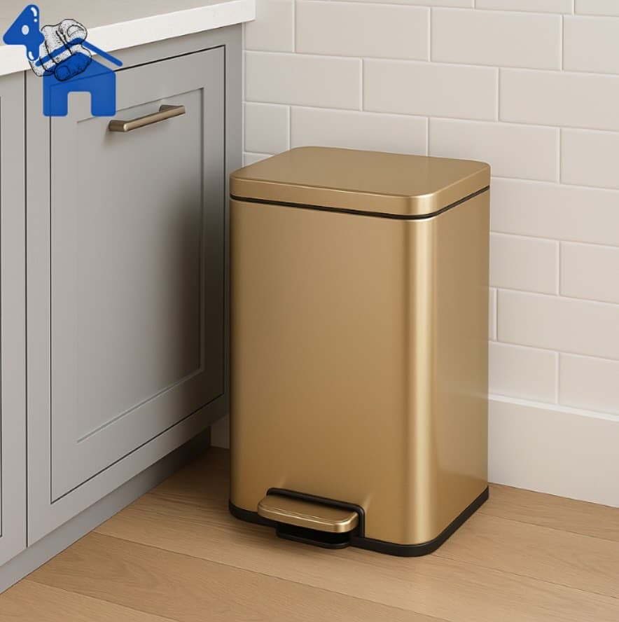 LuxeStep 30L Pedal Trash Bin (Gold) — photo 4 of 4