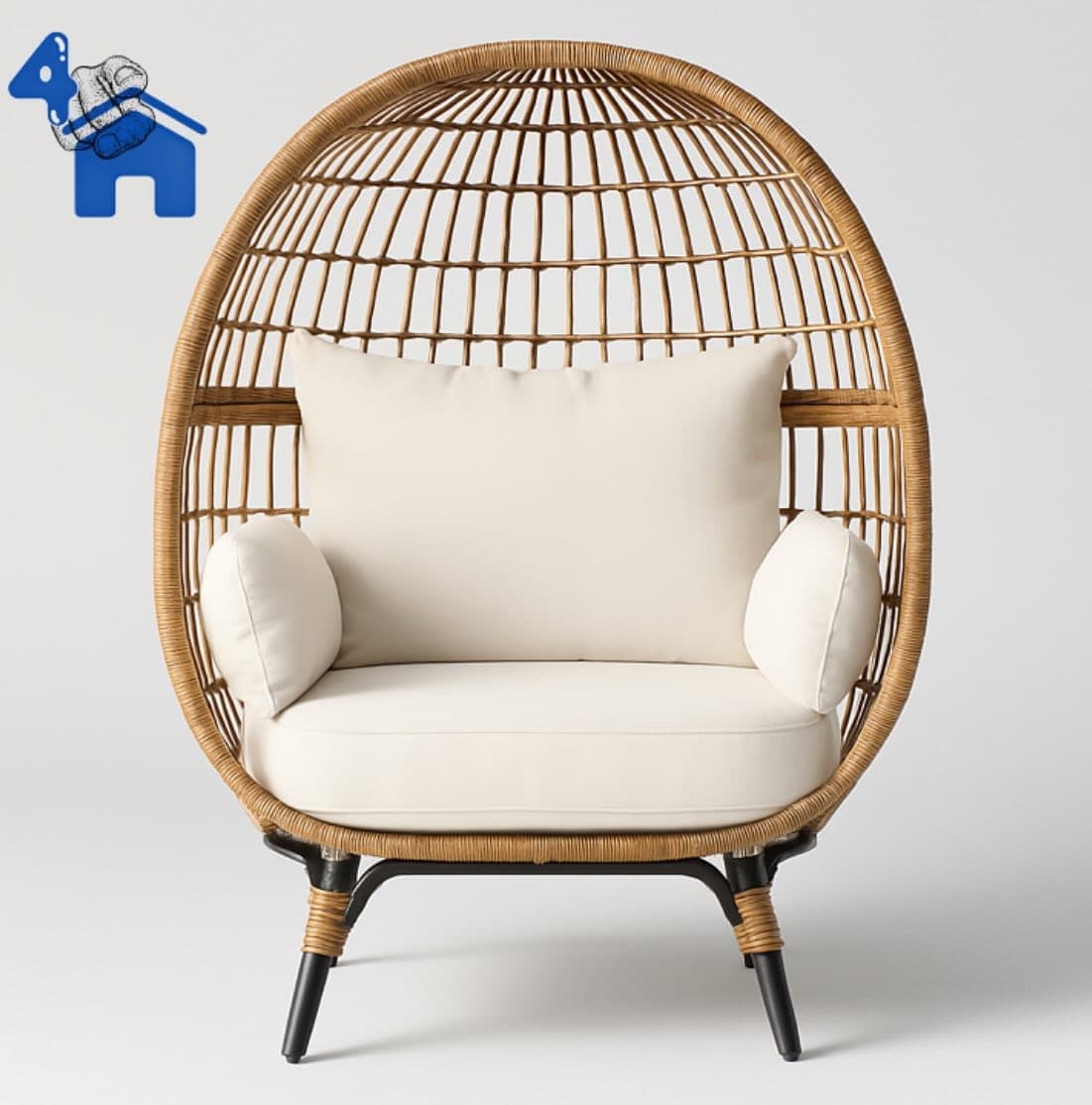 Luxury Egg-Shaped Rattan Lounge Chair — photo 1 of 6