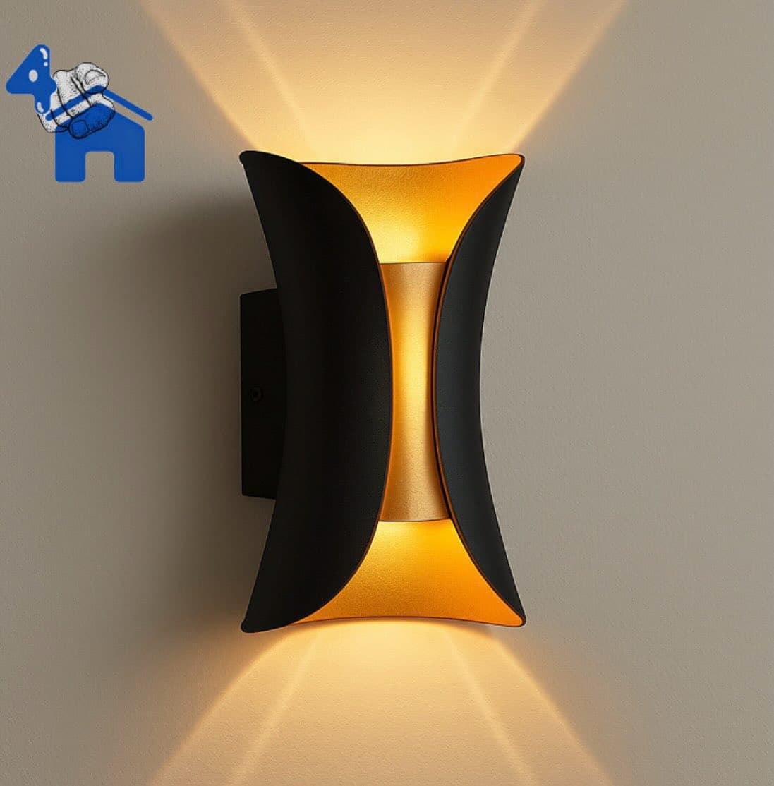 Modern Curved LED Wall Light - 10W Up & Down Sconce — photo 1 of 13