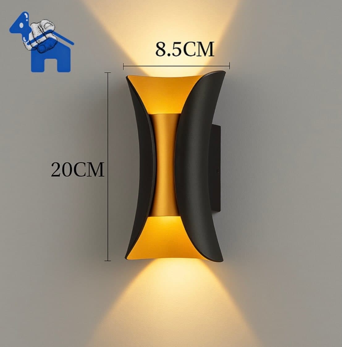 Modern Curved LED Wall Light - 10W Up & Down Sconce — photo 11 of 13