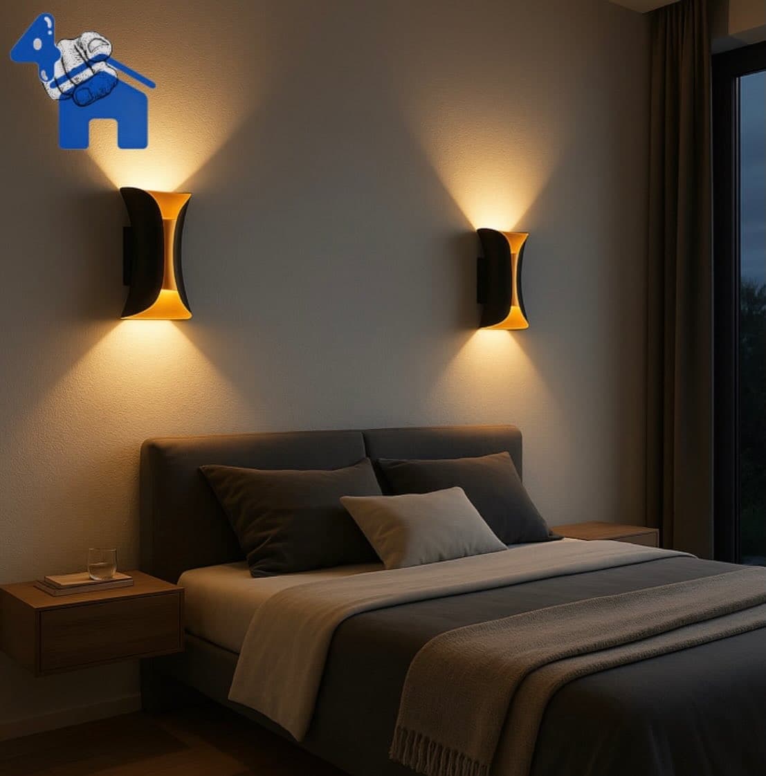 Modern Curved LED Wall Light - 10W Up & Down Sconce — photo 5 of 13