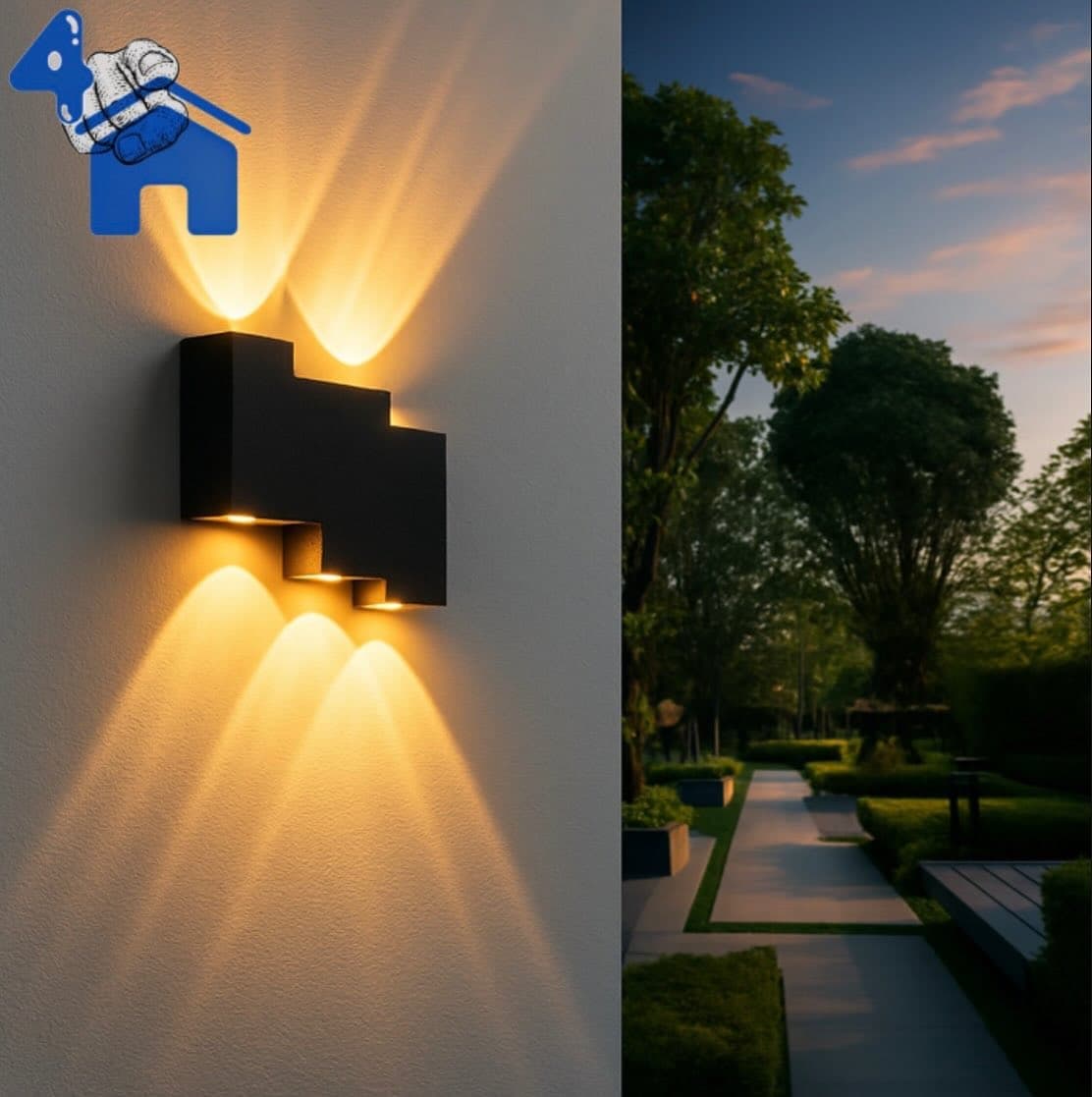 Modern Outdoor LED Wall Light - 12W IP65 Step Design — photo 2 of 6