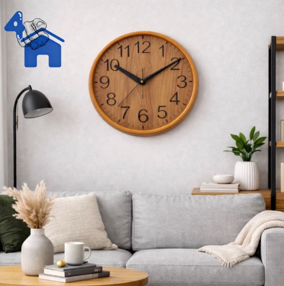 Modern Wooden Home Clock — photo 2 of 4