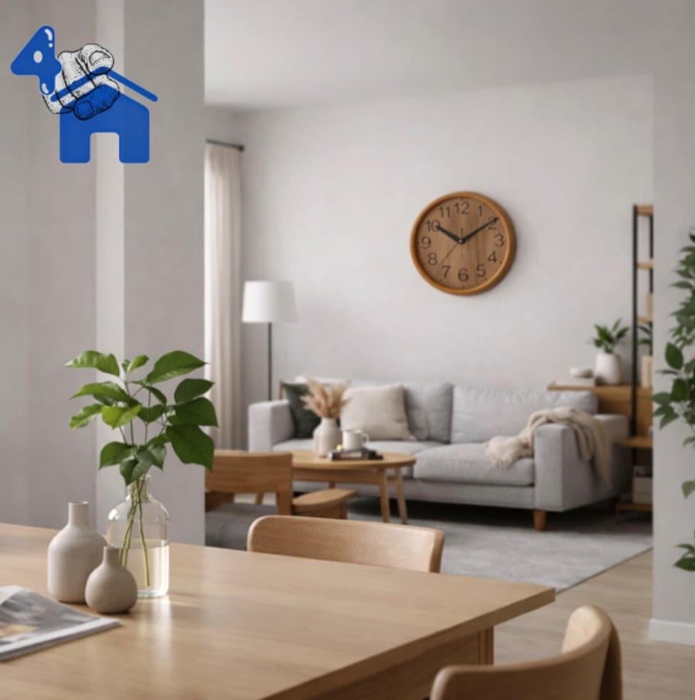 Modern Wooden Home Clock — photo 3 of 4