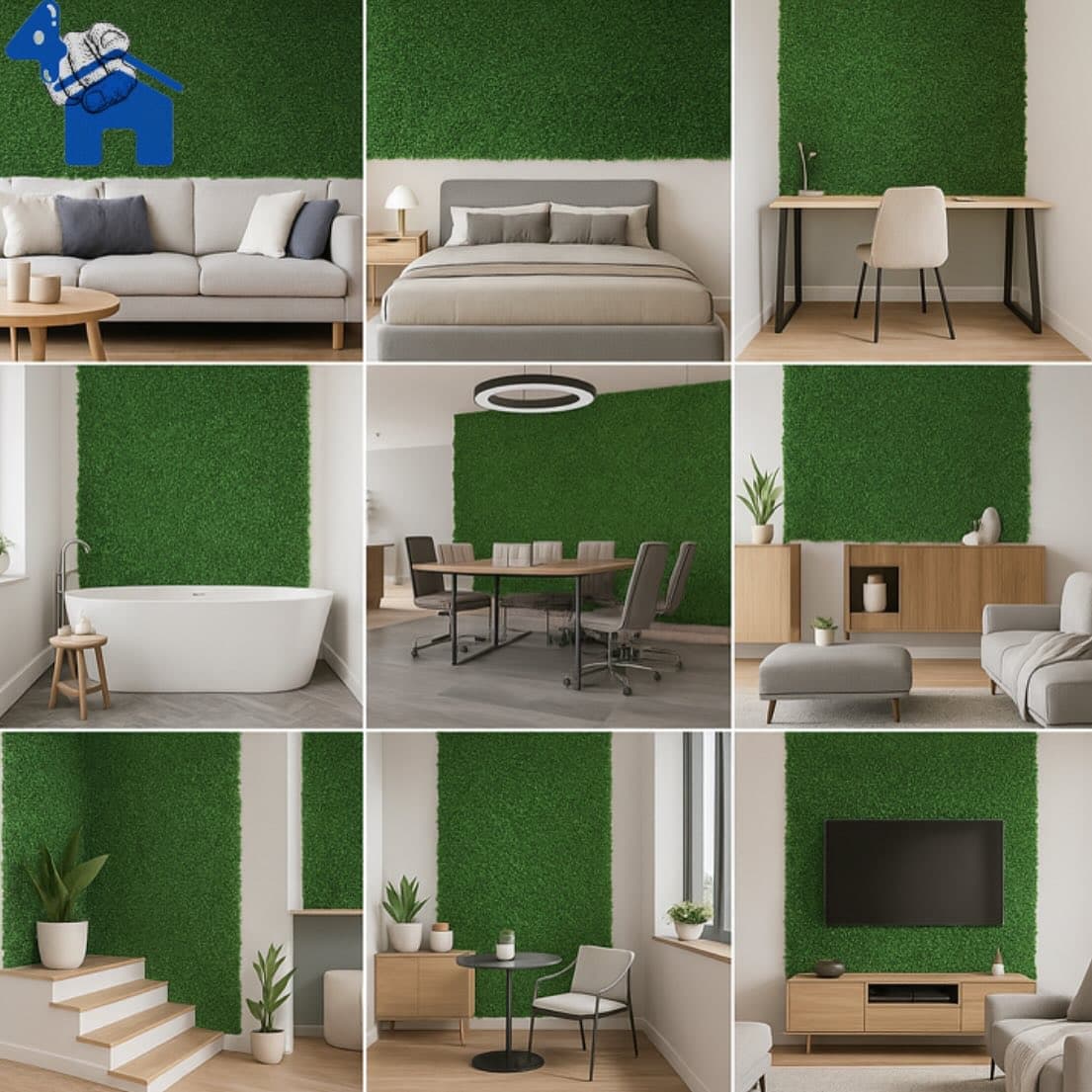Premium Artificial Greenery Panels 40x60cm — photo 4 of 6
