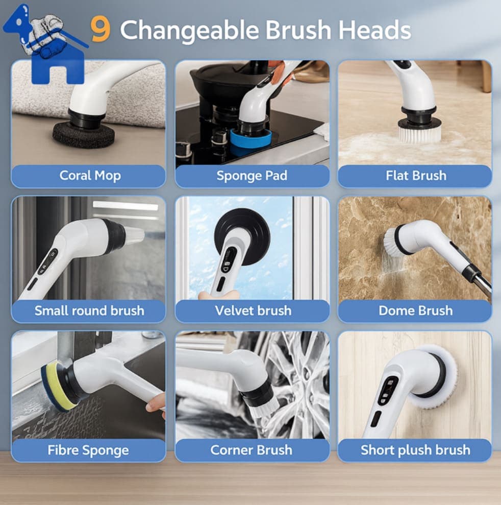 Upgraded Electric Spin Scrubber (9 Brush Heads) — photo 9 of 9